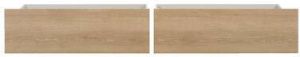 Leen Bakker Opberglades Tempo eikenkleur (2 stuks)