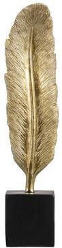 Leen Bakker Ornament Veer Goud Zwart 27x5 5x4 5 cm