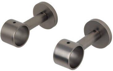 Leen Bakker Plafondsteun gordijnroede 5cm Gun metal Ø28mm S 2 (2016381)