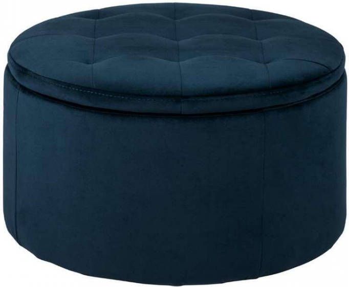 MOOS Retina ottoman VIC fabric navy blue FR storage