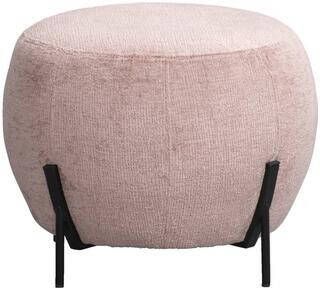 Leen Bakker Poef Rosaly roze Ø45x35 cm