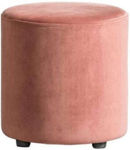 Leen Bakker Poef Wagner oudroze 38xØ36 cm