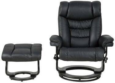 Leen Bakker Relaxfauteuil Kodal kunstleder zwart