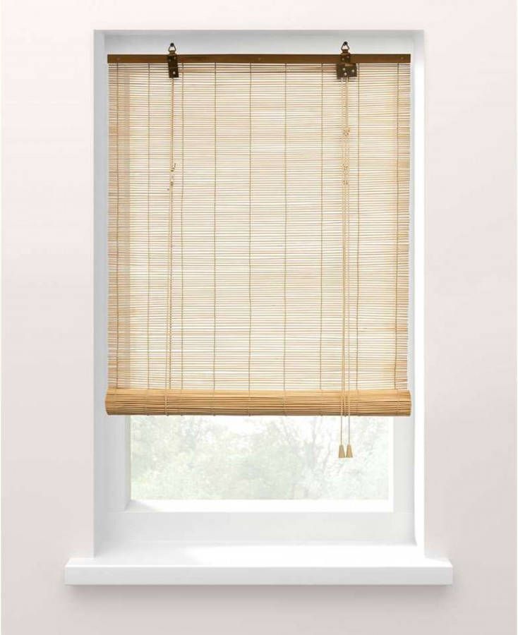 Leen Bakker Rolgordijn bamboe naturel 90x160 cm