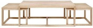 Leen Bakker Salontafel Hanestad licht eikenkleur (3 stuks)