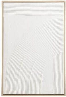 Leen Bakker Schilderij 3D Art wit canvas hout 90x60 cm