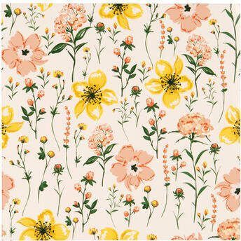 Leen Bakker Servetten Flower Geel 20 Stuks