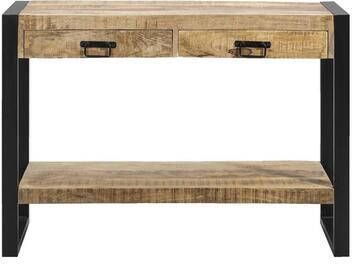 Leen Bakker Sidetable Scott metaal hout -78x105x36 cm