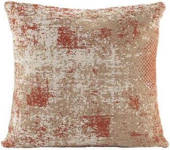 Leen Bakker Sierkussen Aline ecru rood 45x45 cm