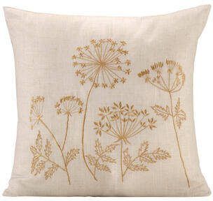 Leen Bakker Sierkussen Fleur ecru goud 45x45 cm