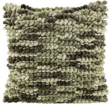 Leen Bakker Sierkussen Iep groen off-white 45x45 cm