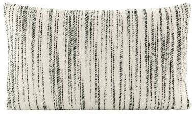 Leen Bakker Sierkussen Isaac zwart off-white 30x50 cm