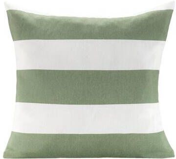 Leen Bakker Sierkussen Mees off-white groen 45x45 cm