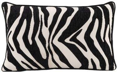 Leen Bakker Sierkussen Stine zwart off-white 30x50 cm