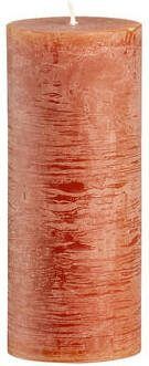 Leen Bakker Stompkaars rustiek Sfeer terracotta 17 cm