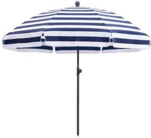 Leen Bakker Strandparasol Deauville blauw wit Ø200 cm