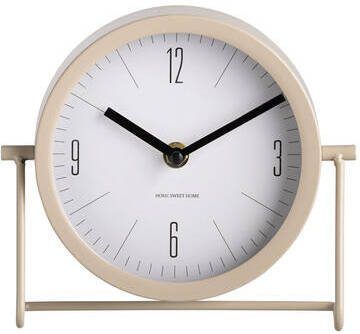 Leen Bakker Tafelklok Morricone taupe Metaal 18x16x6 5 cm