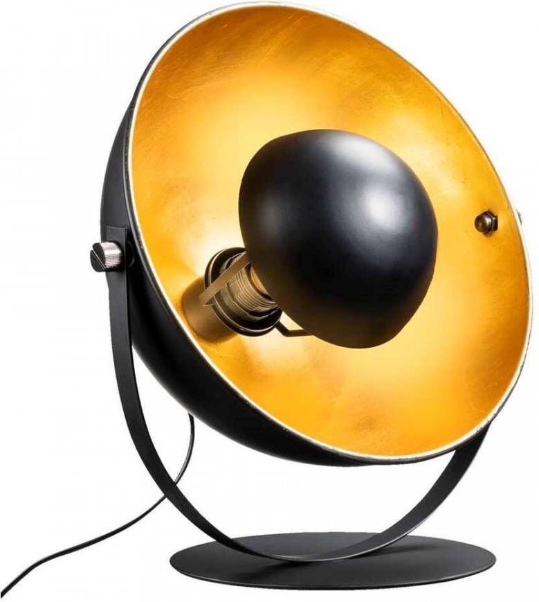 Leen Bakker Tafellamp Brugge goudkleurig zwart 35x27x30 cm