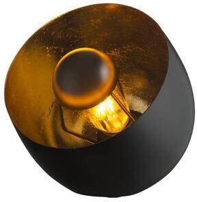 Leen Bakker Tafellamp Brugge zwart goudkleur 20xØ20 cm