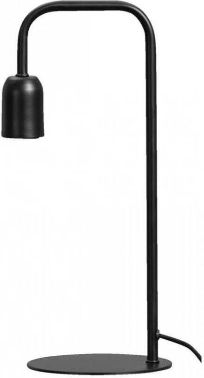 Leen Bakker Tafellamp Larisa mat zwart Ø17x37 cm