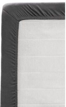 Leen Bakker Topper hoeslaken jersey antraciet 180x200 220 cm