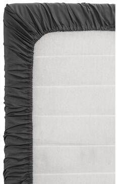 Leen Bakker Topper hoeslaken katoen antraciet 90x200 cm