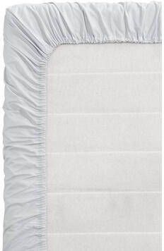 Leen Bakker Topper hoeslaken Percale katoen lichtgrijs 180x200 cm