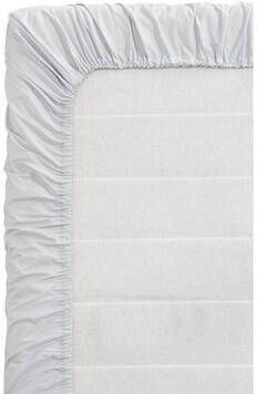 Leen Bakker Topper hoeslaken Percale katoen lichtgrijs 90x200 cm