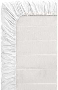 Leen Bakker Topper hoeslaken Percale katoen wit 160x200 cm