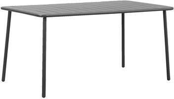 Leen Bakker Tuintafel Vence metaal antraciet 72x150x90 cm