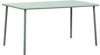 Leen Bakker Tuintafel Vence metaal lichtgroen 72x150x90 cm