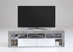 Leen Bakker Tv-meubel Leiston betonkleur wit 52 8x180x41 3 cm