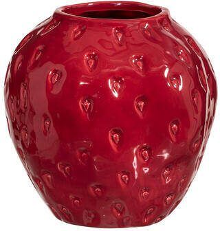 Leen Bakker Vaas Aardbei Rood 13 5x14x14 cm