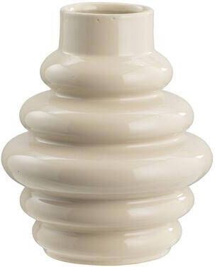 Leen Bakker Vaas Arnica off-white keramiek 30xØ25 cm