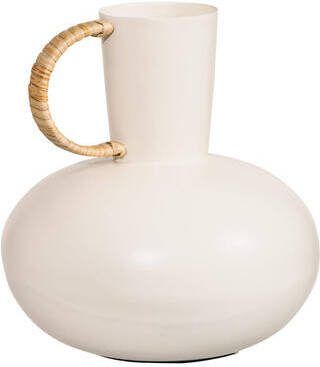 Leen Bakker Vaas Bazar beige 15x15x16 cm