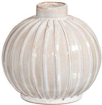Leen Bakker Vaas Bol crème 13xØ13 5 cm