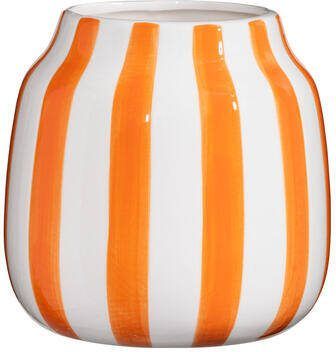 Leen Bakker Vaas Holly oranje keramiek 15 5xø15 5 cm