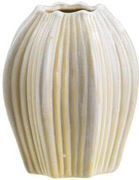 Leen Bakker Vaas Lavendel off-white keramiek 15 5xØ13 cm