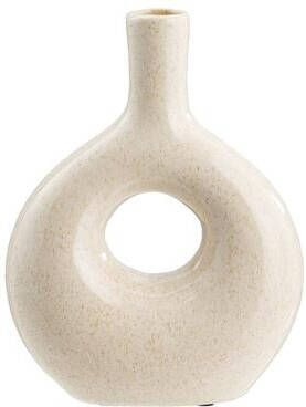 Leen Bakker Vaas Linde offwhite keramiek 20 5x16x7 5 cm