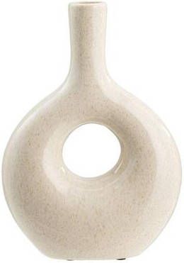 Leen Bakker Vaas Linde offwhite keramiek 25 5x18x8 cm