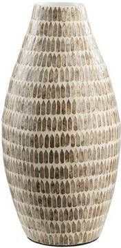 Leen Bakker Vaas Lowis naturel bamboe capiz Ø46x23 cm