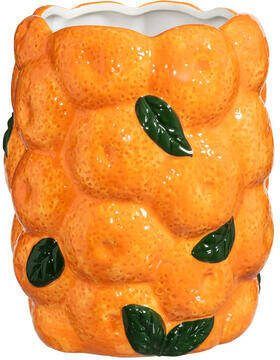 Leen Bakker Vaas Mandarijn Oranje 21 5x19x18 cm