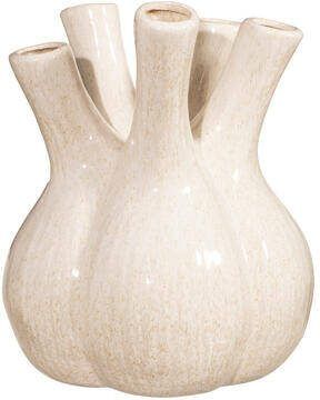 Leen Bakker Vaas Tulp Off-white 28x22x22 cm