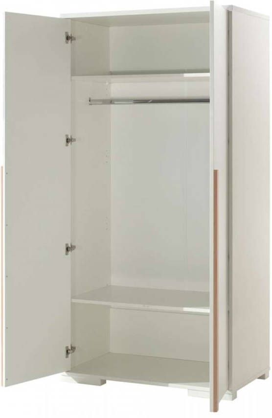Leen Bakker Vipack 2-deurs kledingkast Londen wit 195 2x98 4x56 cm
