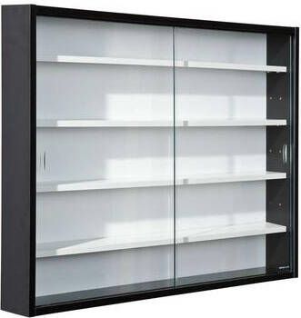 Leen Bakker Vitrine Compilati zwart wit 60x80x9 5 cm