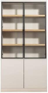 Leen Bakker Vitrinekast Virgil zand 220x110x40 cm