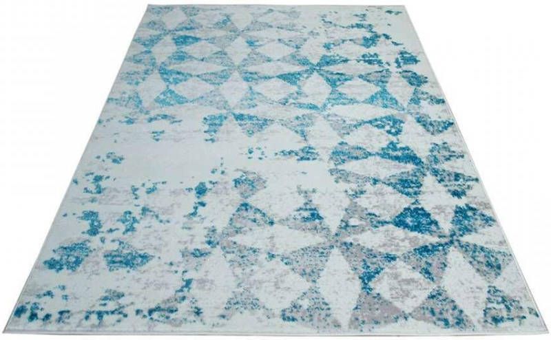 Leen Bakker Vloerkleed Metro beige blauw 200x290 cm