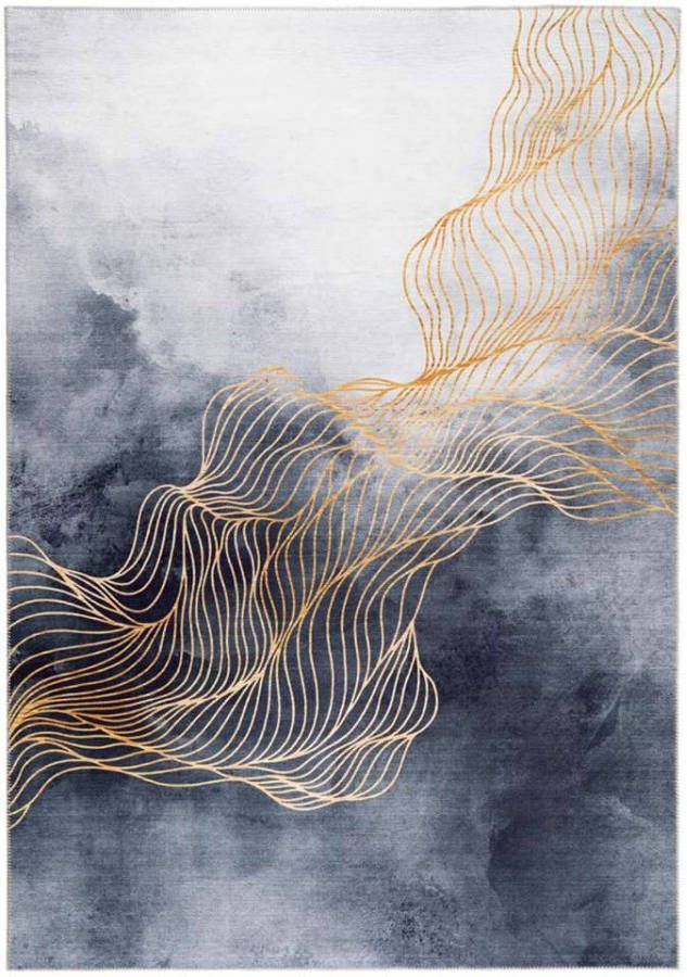 Leen Bakker Vloerkleed Sidia zwart 200x290 cm
