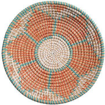 Leen Bakker Wandbord Bazar Multicolor Zeegras Ø40 cm