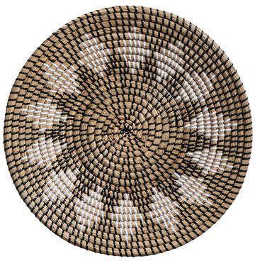 Leen Bakker Wandbord Camo Zwart Zeegras Ø40 cm